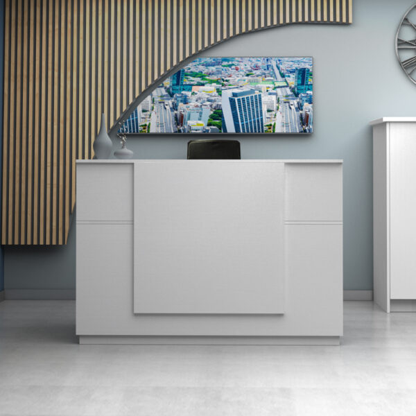 Γραφείο υποδοχής - reception Gemini Megapap χρώμα λευκό 180x70x110εκ. - Image 2