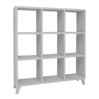 Βιβλιοθήκη Saul Megapap χρώμα λευκό 88,2x20x88,2εκ.