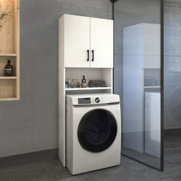 Έπιπλο πλυντηρίου Holton Megapap χρώμα λευκό 65,5x30x180εκ. - Image 2