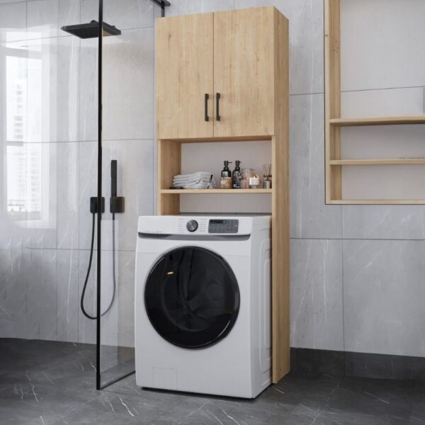 Έπιπλο πλυντηρίου Holton Megapap χρώμα sapphire oak 65,5x30x180εκ. - Image 2