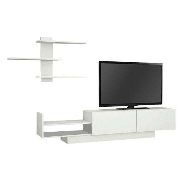 Σύνθεση τηλεόρασης Egemen Megapap χρώμα λευκό 180x32x40εκ. - Image 5