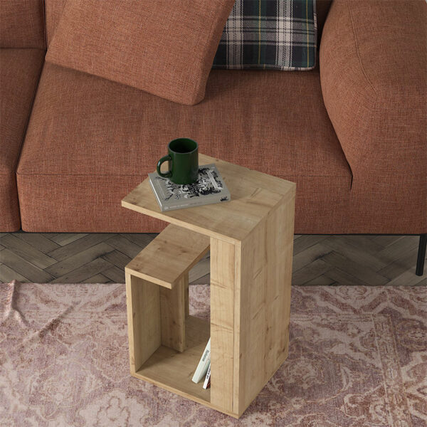 Τραπεζάκι βοηθητικό Rosana Megapap χρώμα sapphire oak 35x29,5x60εκ. - Image 2