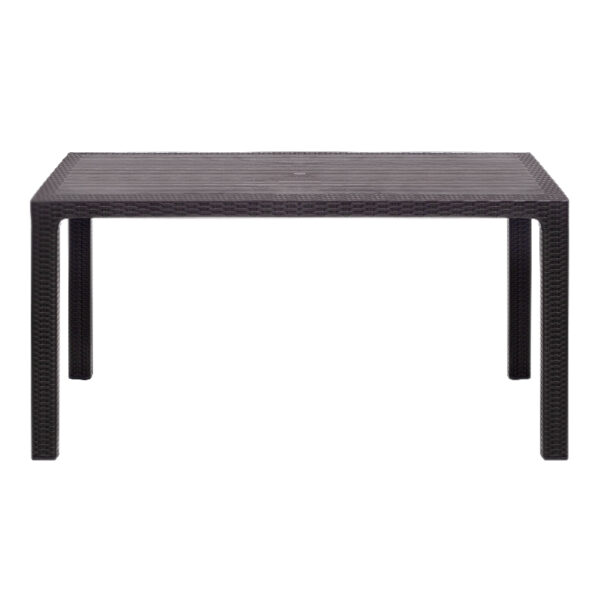 Τραπέζι πολυπροπυλενίου Kalan Megapap χρώμα καφέ 150x90x75εκ. - Image 2