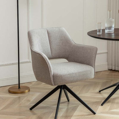 Vogue πολυθρόνα περιστρεφόμενη 68x68x82εκ. Ανοιχτό Γκρι