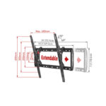Βάση Τηλεόρασης Τοίχου BM410T Barkan 13" - 90" με Κλίση