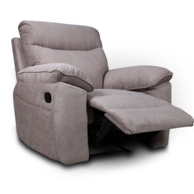 Boston πολυθρόνα Relax με χειροκίνητη ανάκλιση 101x100x102εκ. Μπεζ σκούρο ύφασμα