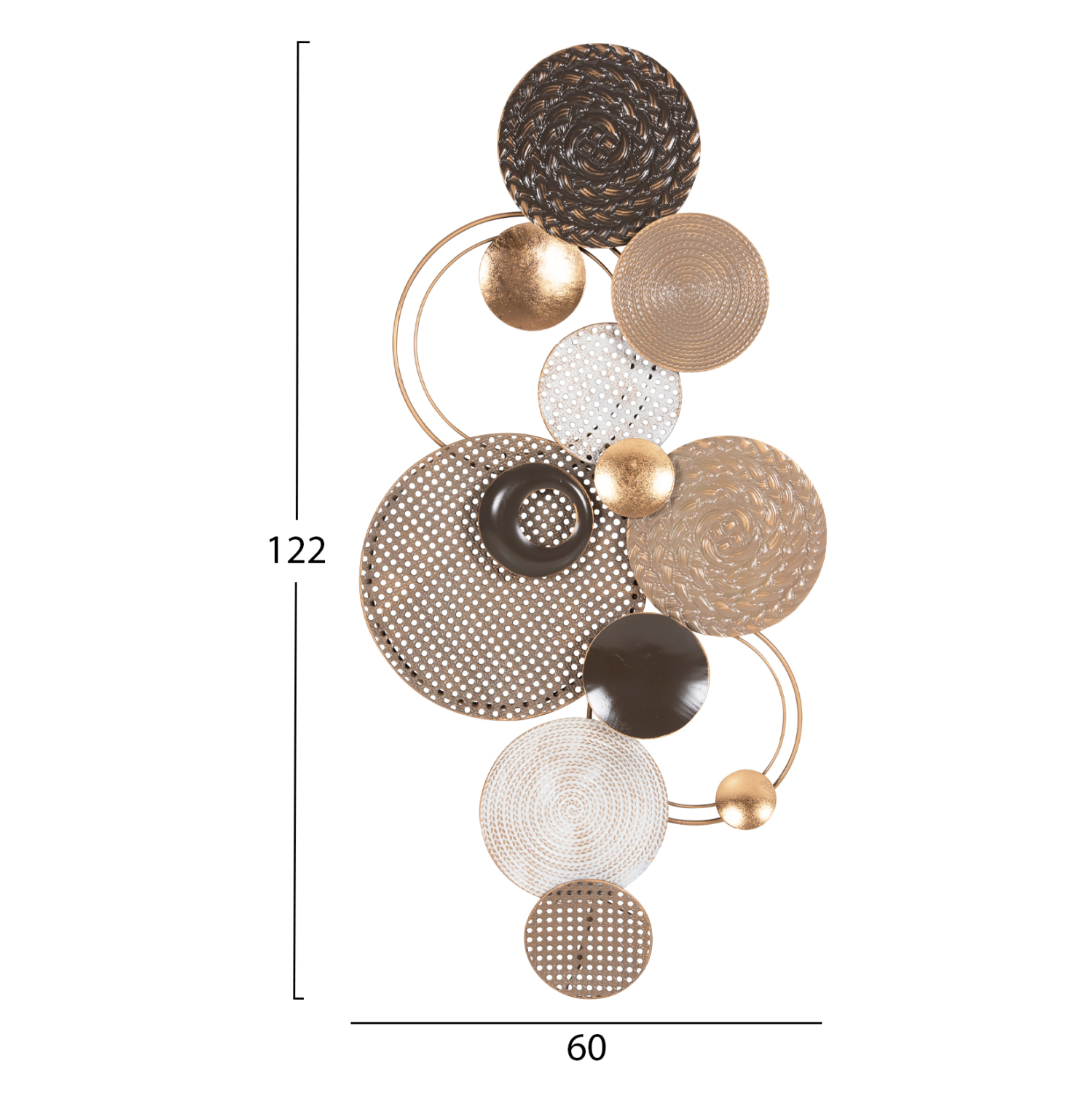 ΔΙΑΚΟΣΜΗΤΙΚΟ ΤΟΙΧΟΥ HM4215 ΜΕΤΑΛΛΟ ΣΕ ΓΗΙΝΑ ΧΡΩΜΑΤΑ 60x5x122 εκ. - Image 2