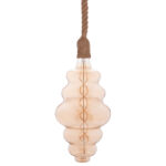 ΦΩΤΙΣΤΙΚΟ ΟΡΟΦΗΣ ΚΡΕΜΑΣΤΟ ΜΕ ΛΑΜΠΤΗΡΑ HM11932.01--ΣΧΟΙΝΙ 1m ΠΑΧΟΥΣ 2cm-ΝΤΟΥΙ Ε27