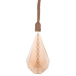 ΦΩΤΙΣΤΙΚΟ ΟΡΟΦΗΣ ΚΡΕΜΑΣΤΟ ΜΕ ΛΑΜΠΤΗΡΑ HM11933--ΣΧΟΙΝΙ 1m ΠΑΧΟΥΣ 2cm-ΝΤΟΥΙ Ε27