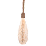 ΦΩΤΙΣΤΙΚΟ ΟΡΟΦΗΣ ΚΡΕΜΑΣΤΟ ΜΕ ΛΑΜΠΤΗΡΑ HM11934--ΣΧΟΙΝΙ 1m ΠΑΧΟΥΣ 2cm-ΝΤΟΥΙ Ε27