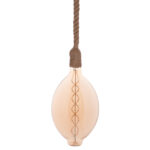 ΦΩΤΙΣΤΙΚΟ ΟΡΟΦΗΣ ΚΡΕΜΑΣΤΟ ΜΕ ΛΑΜΠΤΗΡΑ HM11927.01--ΣΧΟΙΝΙ 1m ΠΑΧΟΥΣ 2cm-ΝΤΟΥΙ Ε27