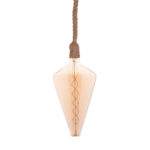 ΦΩΤΙΣΤΙΚΟ ΟΡΟΦΗΣ ΚΡΕΜΑΣΤΟ ΜΕ ΛΑΜΠΤΗΡΑ HM11930.01--ΣΧΟΙΝΙ 1m ΠΑΧΟΥΣ 2cm-ΝΤΟΥΙ Ε27