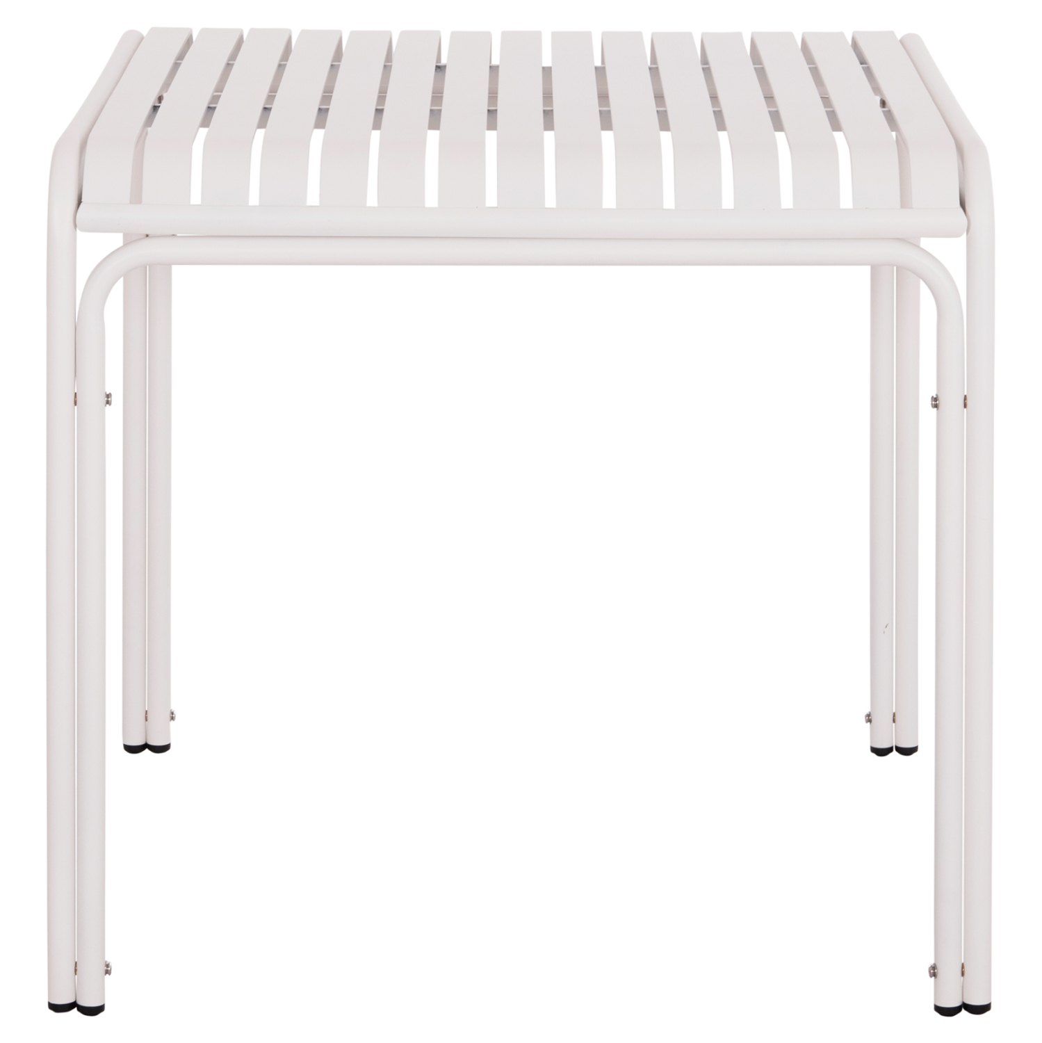 ΤΡΑΠΕΖΙ ΤΕΤΡΑΓΩΝΟ ΑΛΟΥΜΙΝΙΟΥ RACHEL HM6338.02 ΛΕΥΚΟ 80x80x75Υεκ. - Image 3