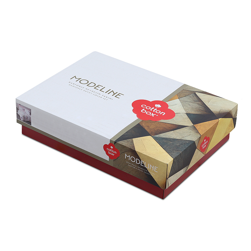 Σετ παπλωματοθήκη Jayda Cotton Box 3 τμχ Μονή (160x220) χρώμα ροζ - λευκό - Image 3