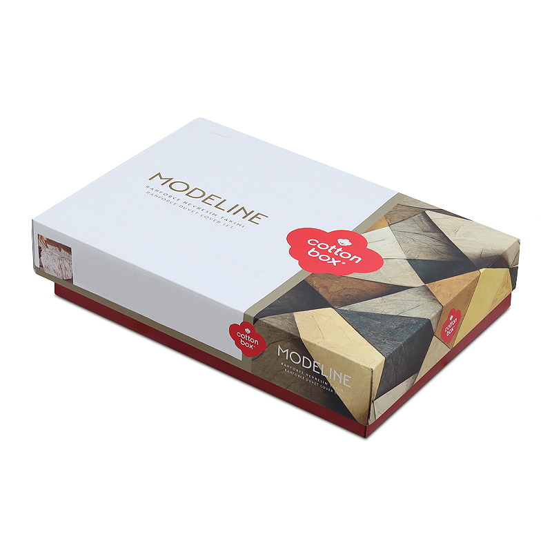 Σετ παπλωματοθήκη Lamina Cotton Box 3 τμχ Μονή (160x220) χρώμα cinnamon - Image 2