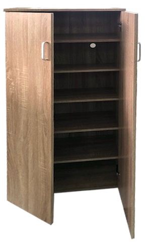 VELCO Pro Systems ΠΑΠΟΥΤΣΟΘΗΚΗ ΜΕ ΔΥΟ ΠΟΡΤΕΣ - 6 ΡΑΦΙΑ ΑΠΟΘΗΚΕΥΣΗΣ - ΑΕΡΙΖΟΜΕΝΗ ΠΛΑΤΗ 60x32x122 εκ ΣΦΕΝΔΑΜΟΣ - Image 2