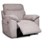 Boston πολυθρόνα Relax με ηλεκτρική ανάκλιση 101x100x102εκ. Μπεζ Σκούρο ύφασμα