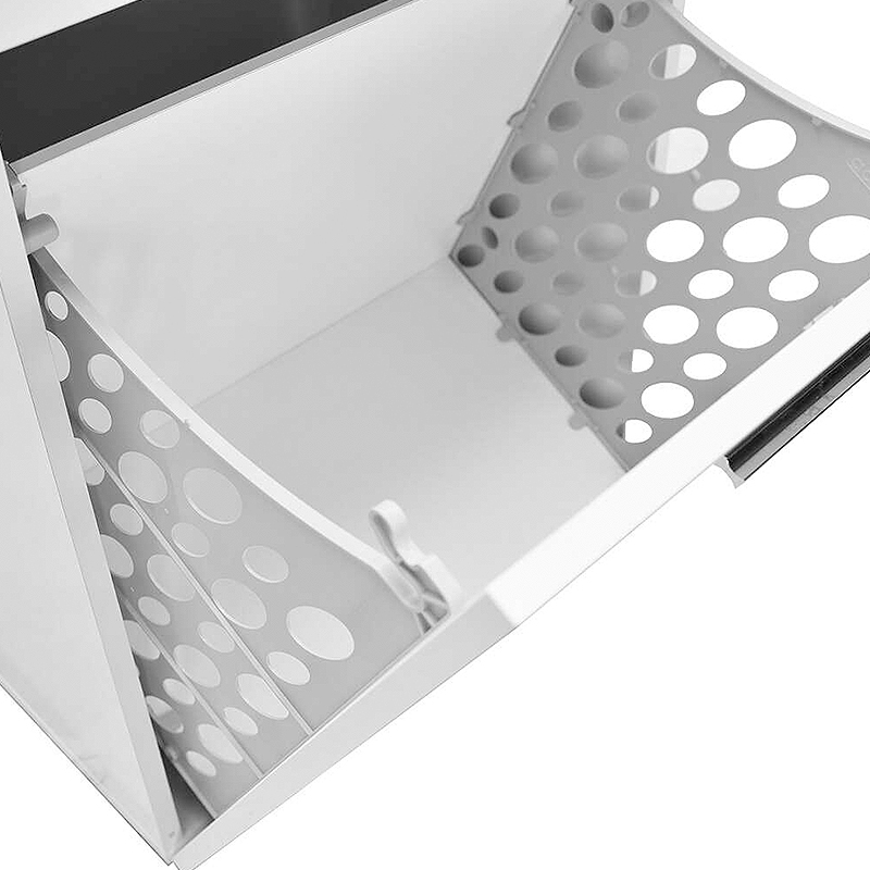 Ντουλάπι - Καλάθι απλύτων Diamond Megapap χρώμα λευκό gloss 52x38x83εκ. - Image 2