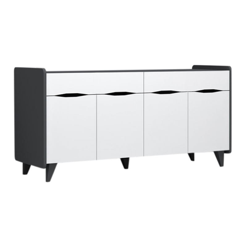 Μπουφές Sila Megapap χρώμα λευκό - ανθρακί 140x45x72εκ. - Image 2