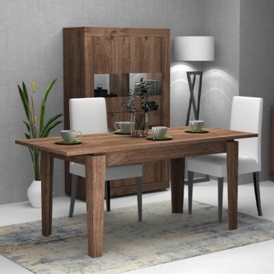 Τραπέζι Helmut Megapap επεκτεινόμενο χρώμα καρυδί 160/200x90x76εκ.