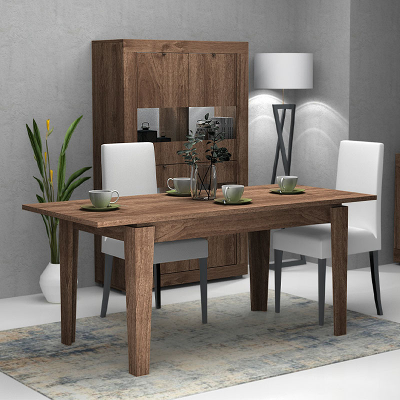 Τραπέζι Helmut Megapap επεκτεινόμενο χρώμα καρυδί 160/200x90x76εκ.