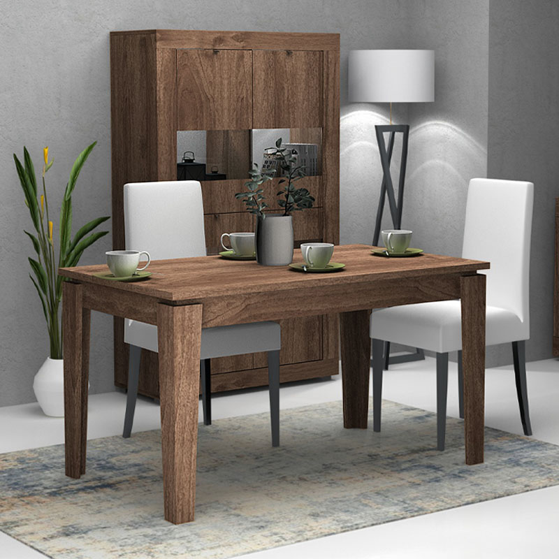 Τραπέζι Helmut Megapap επεκτεινόμενο χρώμα καρυδί 160/200x90x76εκ. - Image 2