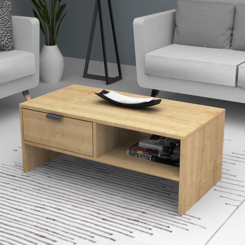 Τραπεζάκι σαλονιού Galaxy Megapap χρώμα φυσικό οξιάς 100x50x42εκ. - Image 2