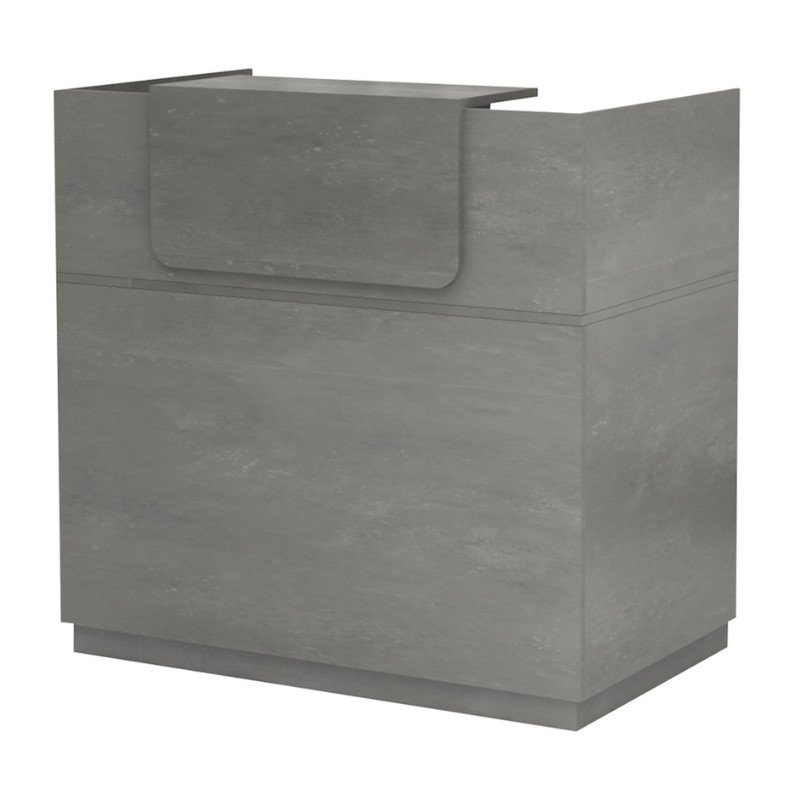 Γραφείο υποδοχής - reception Lemmon Megapap χρώμα γκρι σκυροδέματος 120x70x110εκ. - Image 5