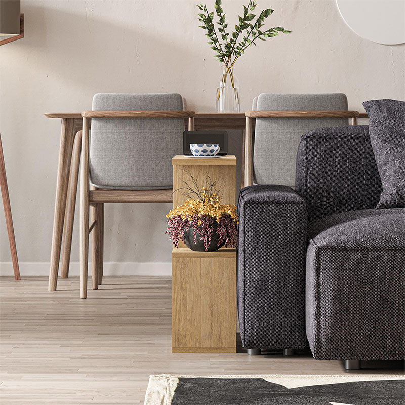 Βοηθητικό τραπεζάκι Homemania Megapap χρώμα sapphire oak 60x20x60εκ. - Image 2