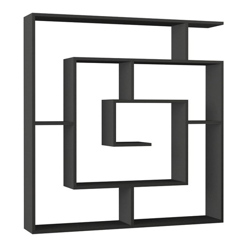 Βιβλιοθήκη Labirent Megapap χρώμα ανθρακί 125x22x129εκ. - Image 3