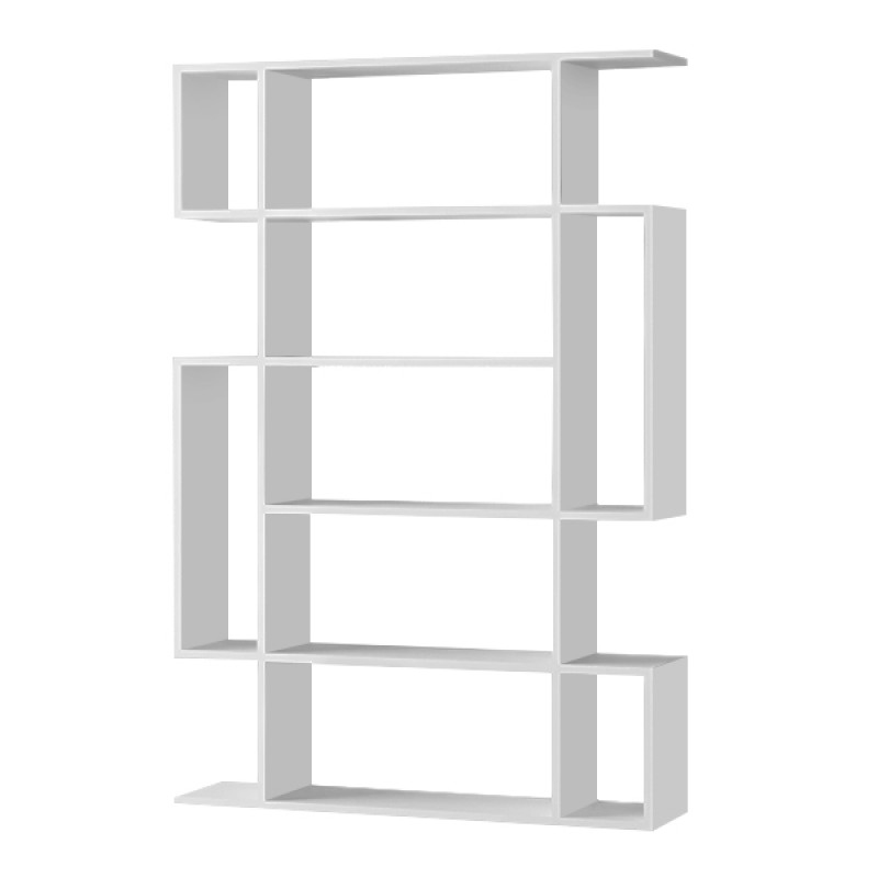 Βιβλιοθήκη Mito Megapap χρώμα λευκό 108x25x161εκ. - Image 3