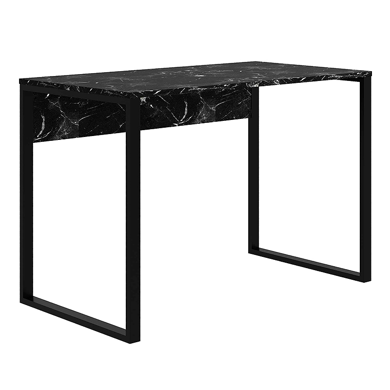 Γραφείο εργασίας Inna Megapap χρώμα μαύρο εφέ μαρμάρου 100x60x75εκ. - Image 2