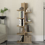 Βιβλιοθήκη Tree Megapap χρώμα sapphire oak 45x21,4x121,8εκ.