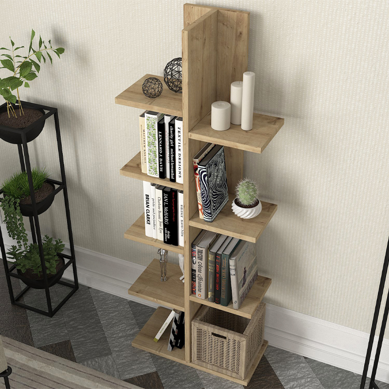 Βιβλιοθήκη Tree Megapap χρώμα sapphire oak 45x21,4x121,8εκ. - Image 2