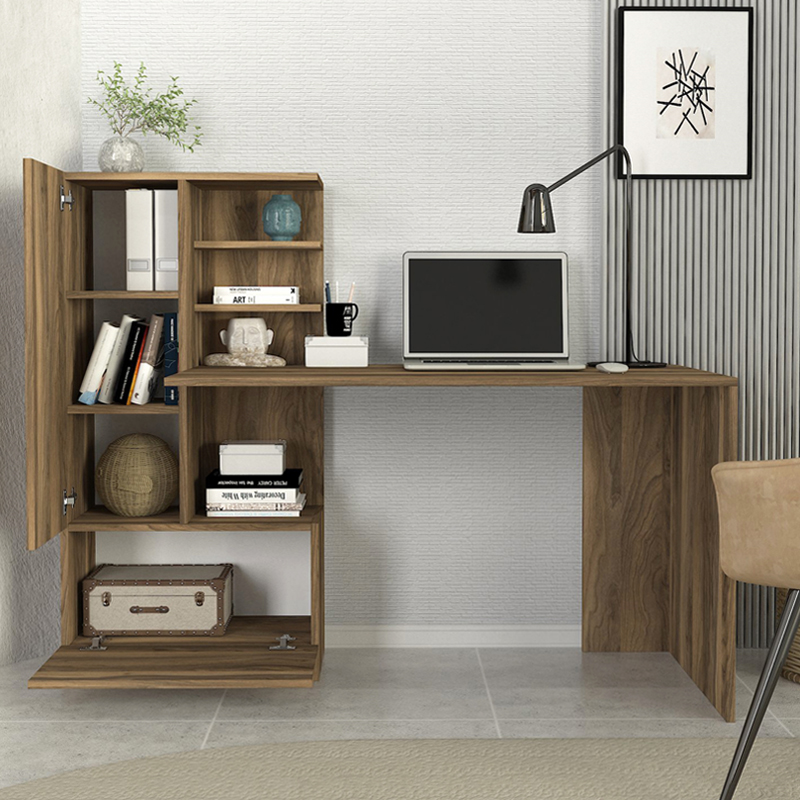 Γραφείο εργασίας Domingo Megapap χρώμα καρυδί 149,5x60x120εκ. - Image 2