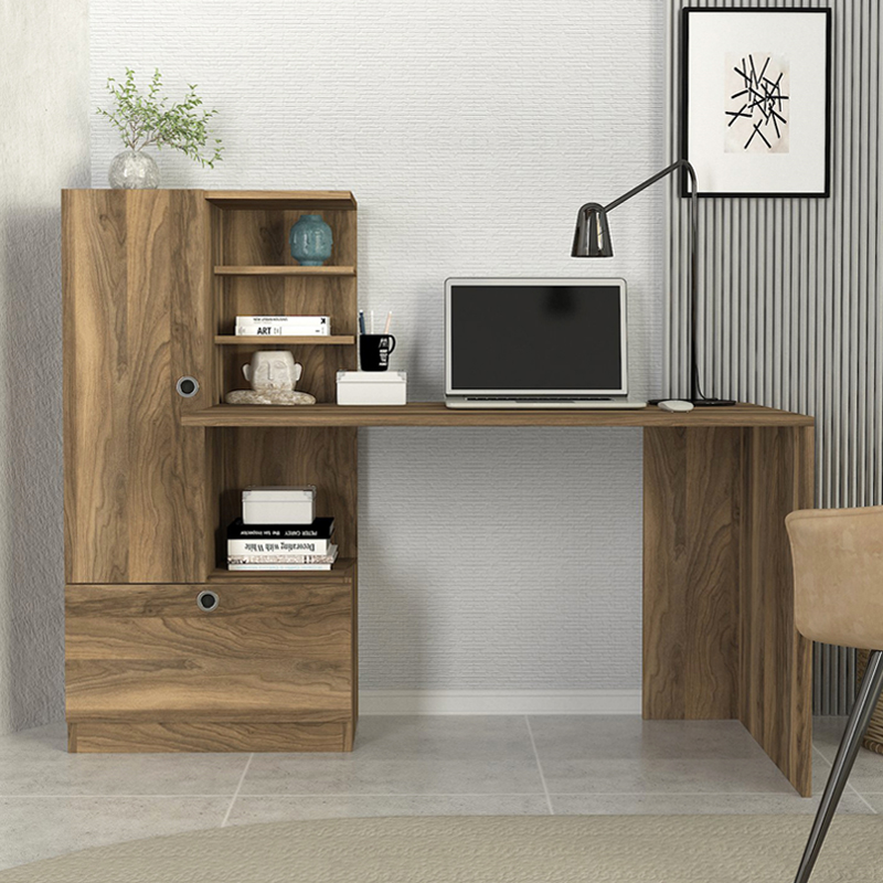 Γραφείο εργασίας Domingo Megapap χρώμα καρυδί 149,5x60x120εκ. - Image 3