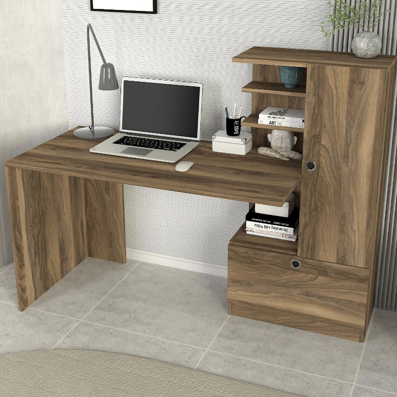 Γραφείο εργασίας Merino Megapap χρώμα καρυδί 149,5x61,8x120εκ. - Image 4