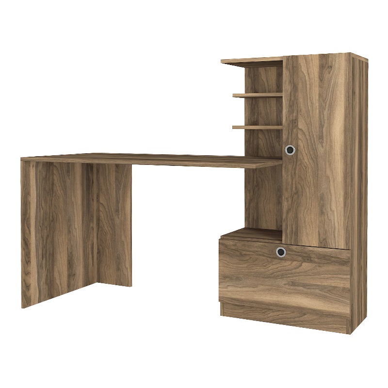 Γραφείο εργασίας Merino Megapap χρώμα καρυδί 149,5x61,8x120εκ. - Image 5