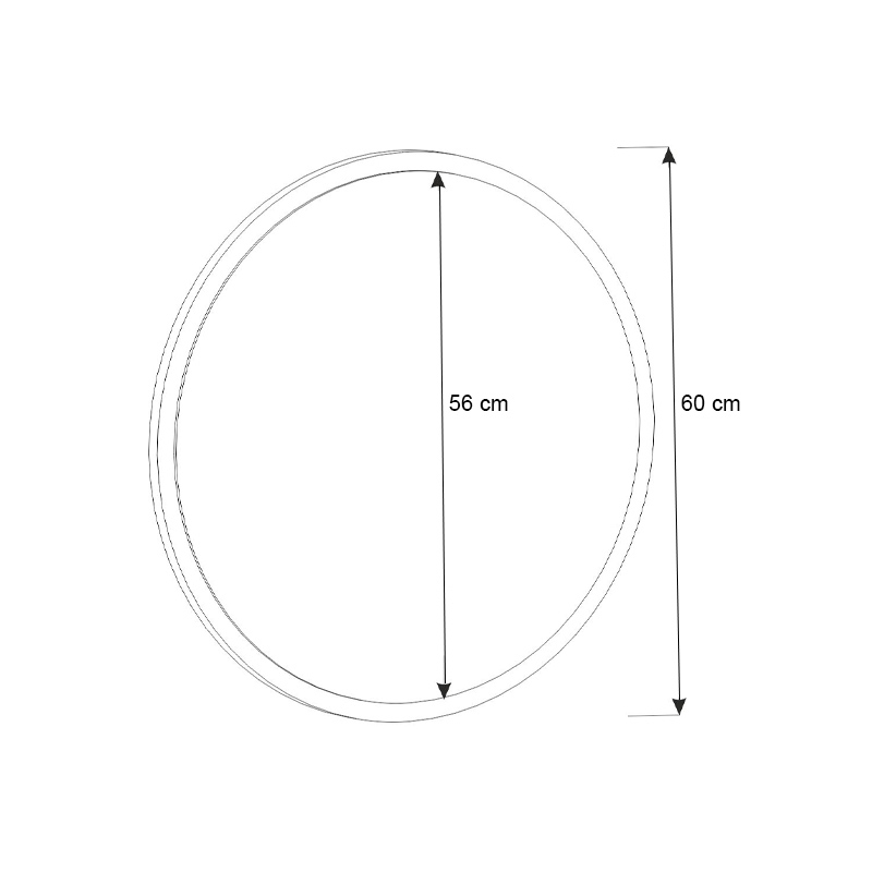 Καθρέπτης τοίχου Glob Μegapap χρώμα sapphire oak 59x2x59εκ. - Image 3