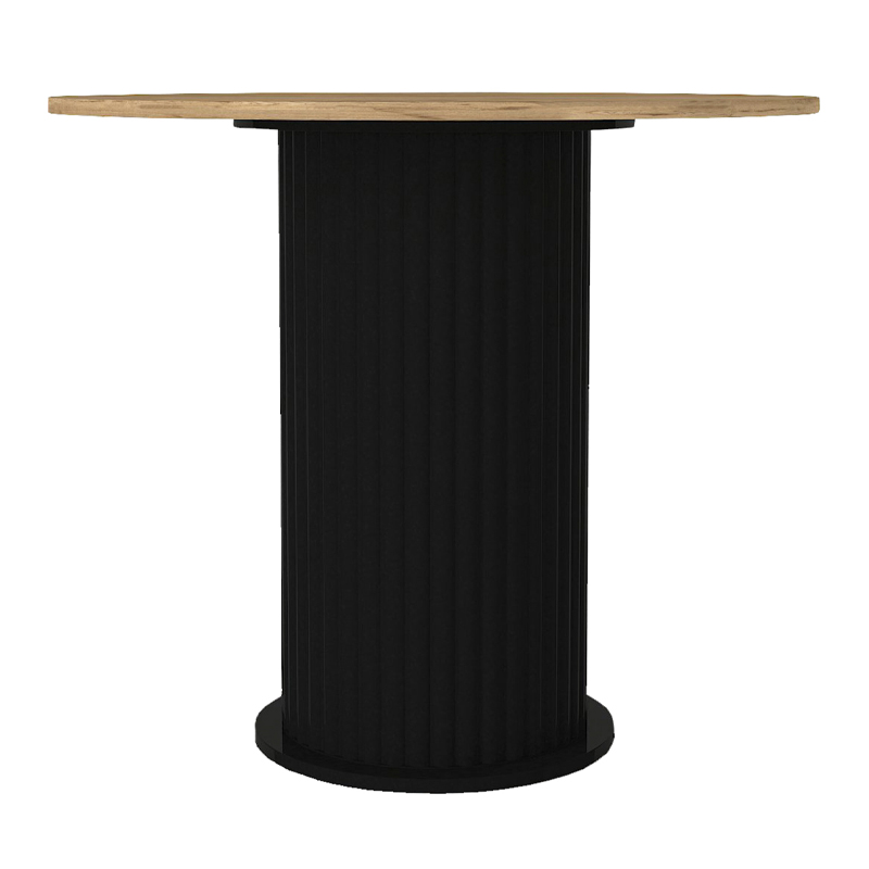Τραπέζι Bohema Megapap χρώμα μαύρο - sepet oak Ø90x77,7εκ. - Image 7
