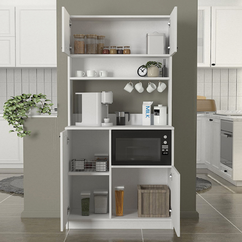 Έπιπλο κουζίνας Tuco 2 Megapap χρώμα λευκό 90x40x180εκ. - Image 2