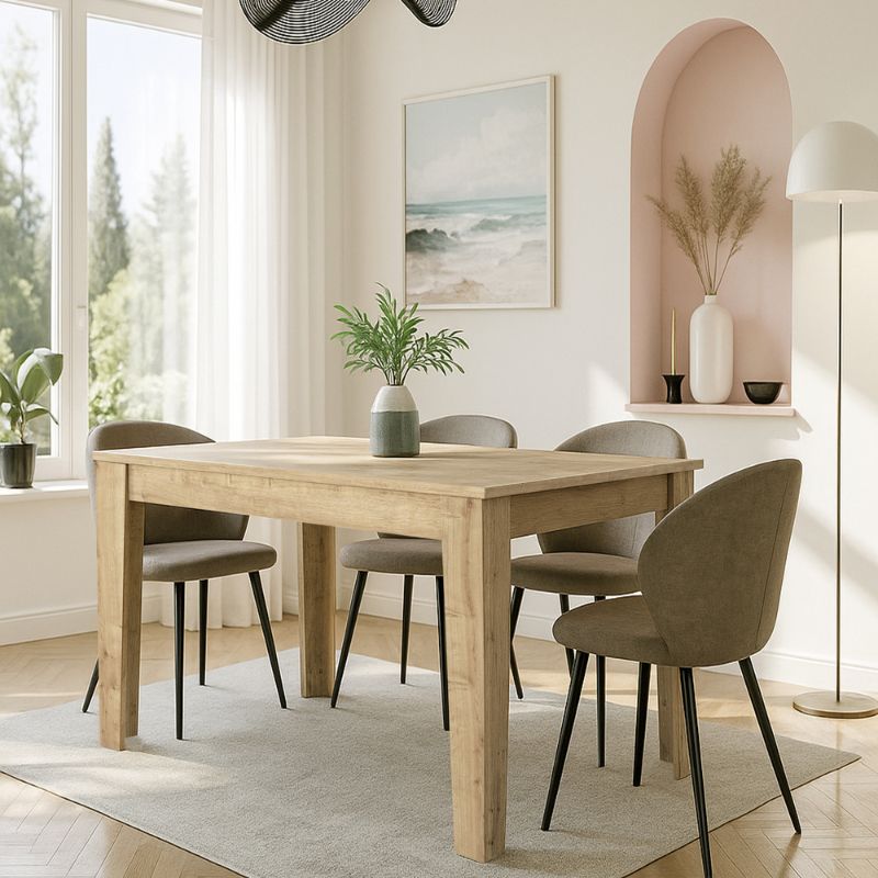 Τραπέζι Darlen Megapap χρώμα sapphire oak 125x72x74εκ. - Image 3