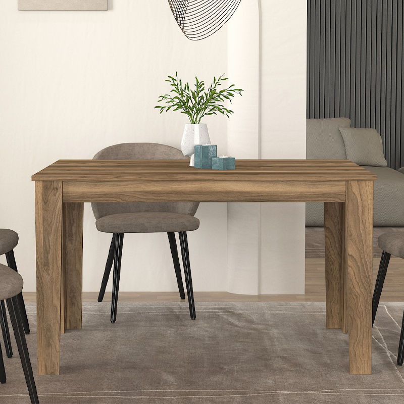 Τραπέζι Darlen Megapap χρώμα καρυδί 125x72x74εκ. - Image 2