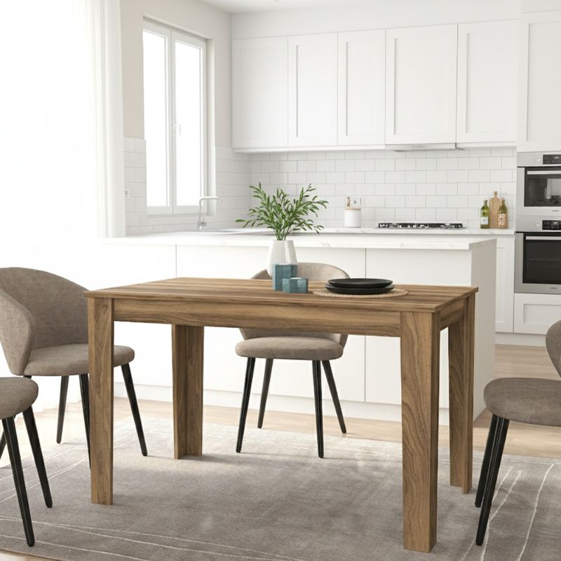 Τραπέζι Darlen Megapap χρώμα καρυδί 125x72x74εκ. - Image 3