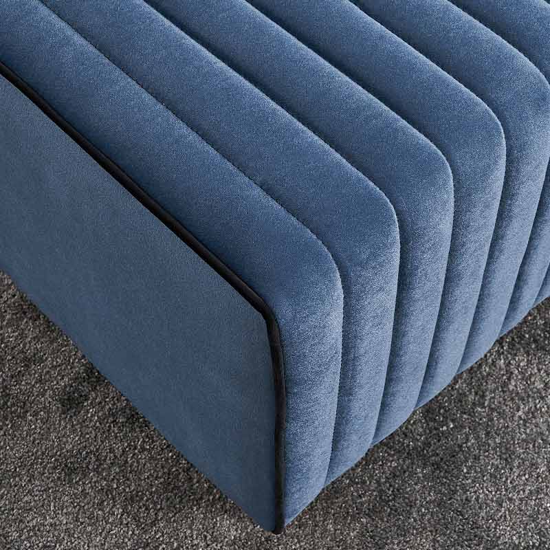 Σκαμπώ Mabel Megapap βελούδινο χρώμα μπλε 80x40x40εκ. - Image 2