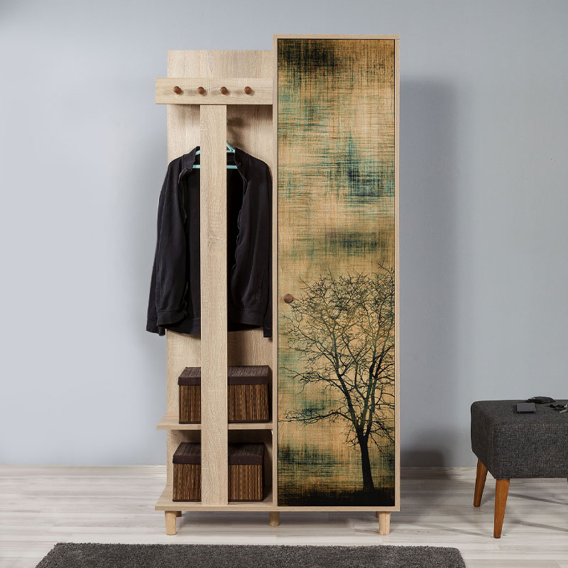 Έπιπλο εισόδου Soho Megapap χρώμα sonoma 90x36x194εκ. - Image 2