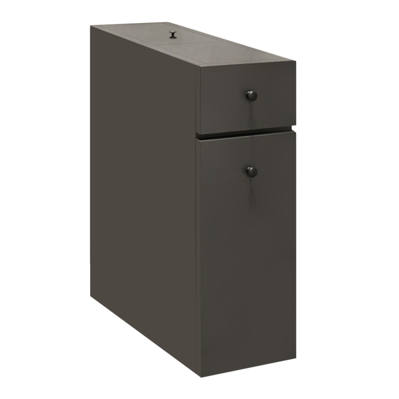 Ντουλάπι μπάνιου Calencia Megapap χρώμα ανθρακί 20x60x55εκ. - Image 2