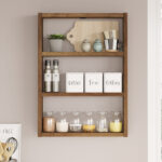 Ραφιέρα τοίχου Prena Megapap χρώμα καρυδί 43,2x9x60εκ.