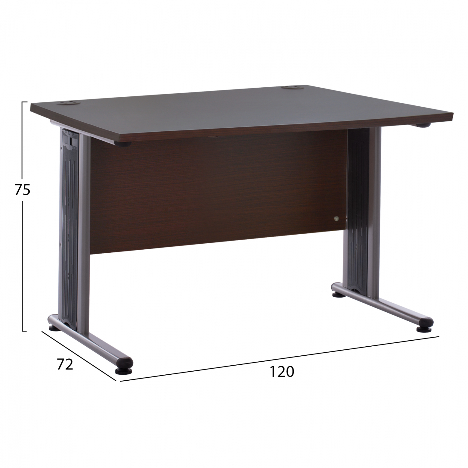 ΓΡΑΦΕΙΟ ΕΠΑΓΓΕΛΜΑΤΙΚΟ VALDEN HM2044.02 WENGE 120X72X75 εκ. - Image 2