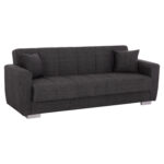 ΚΑΝΑΠΕΣ ΚΡΕΒΑΤΙ POLYA ΤΡΙΘΕΣΙΟΣ HM3240.03 ΓΚΡΙ 215x85x76Υ εκ.